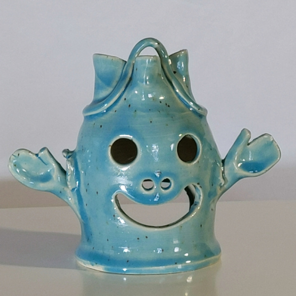 G-0041: Geister Windlicht ca. 9x14 cm