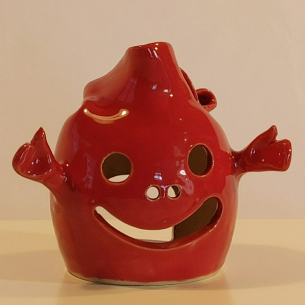 G-0032: Geister Windlicht ca.11x13 cm