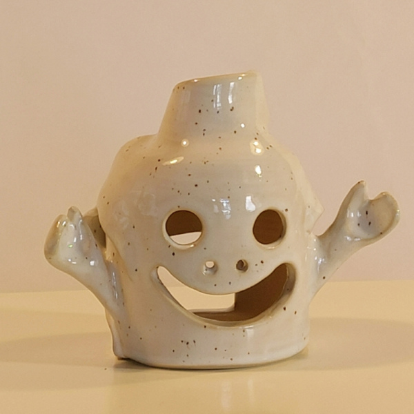 G-0037: Geister Windlicht ca. 9x13 cm